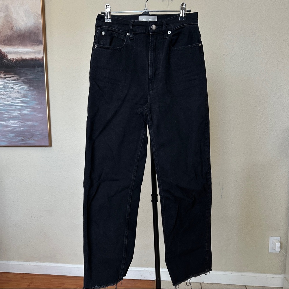 Everlane The Way High Long Jeans in Coal‎ Size 25